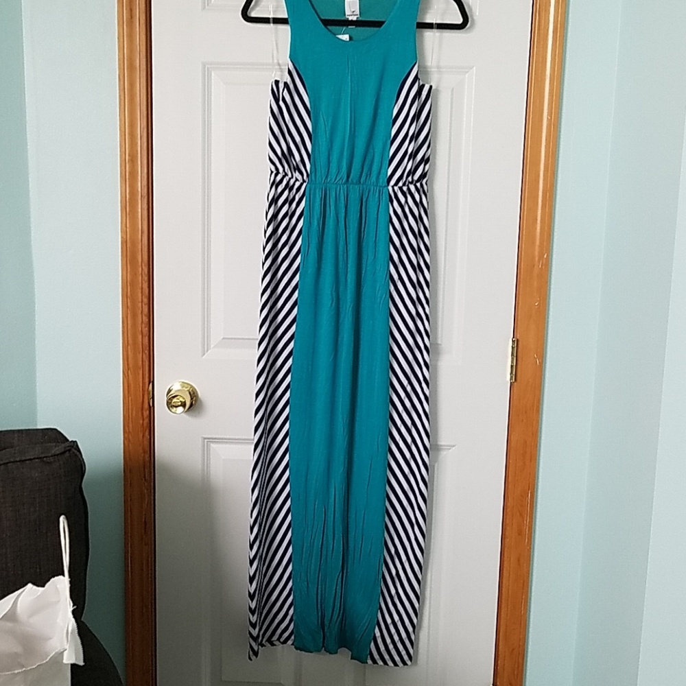 Maxi dress striped and solid